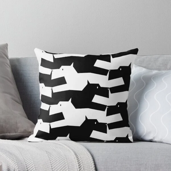 Scottish Terrier Tessellation throw pillow