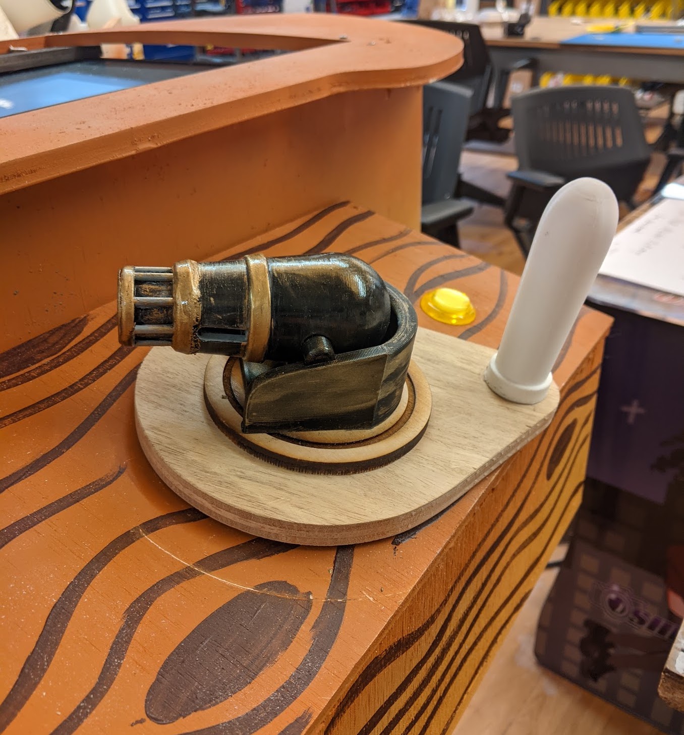 3D print of a partly assembled miniature cannon