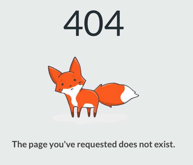 Cute 404 fox illustration on a gray background